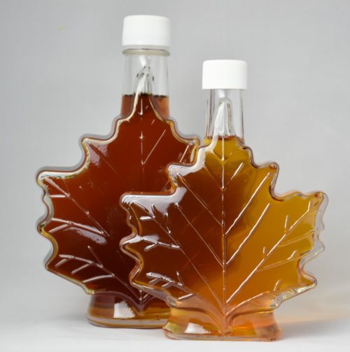Maple Syrup in Maple Leaf Bottle