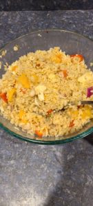 Brown rice and pepper salad