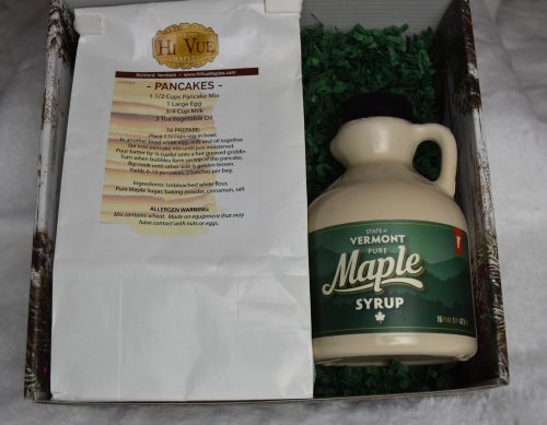 Maple Cinnamon Pancake Mix with pint of maple syrup