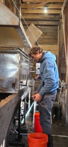 Ian putting the pans together